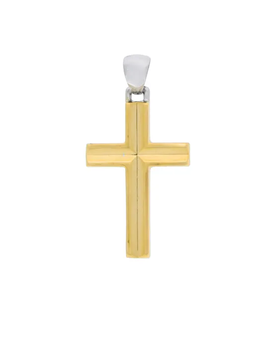18CT TT CROSS 21mm x 35mm